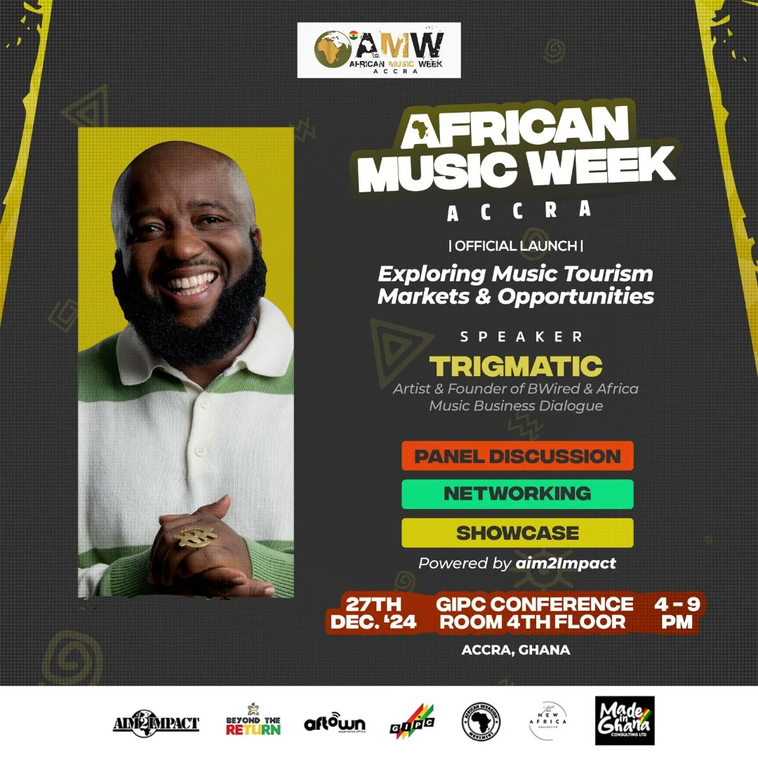 TICGhana's tweet photo. Meet The Speakers! 

Get ready for the African Music Week - Accra Launch 🎶🇬🇭 Join in for an impactful night of music, culture, and connections as we kick off the countdown to #AMWAccra2025! https://t.co/TQK84dH4nF