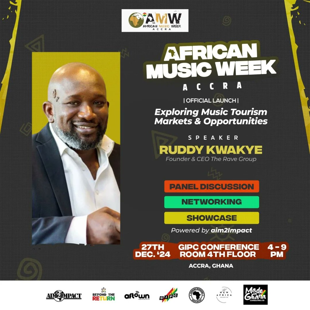 TICGhana's tweet photo. Meet The Speakers! 

Get ready for the African Music Week - Accra Launch 🎶🇬🇭 Join in for an impactful night of music, culture, and connections as we kick off the countdown to #AMWAccra2025! https://t.co/TQK84dH4nF