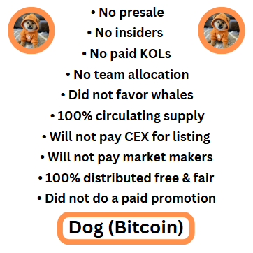 Soblin07's tweet photo. If you can't hold, you won't be rich.

$DOG on Bitcoin is the future!!! https://t.co/2Xj2gHiLGD