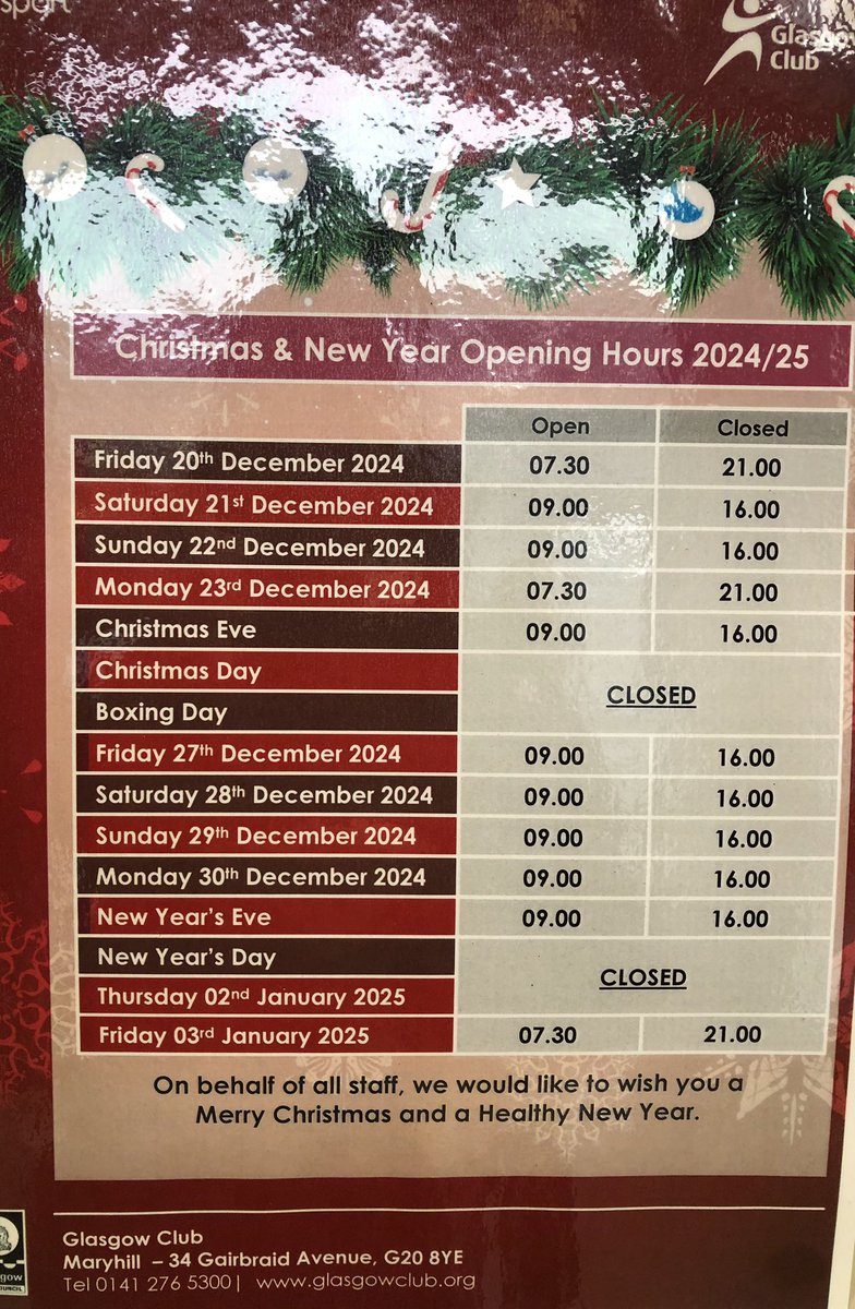PEPASSswimteam's tweet photo. Merry Christmas to all of our primary swimmers, past and present🎄. Why not fit in a swim between Christmas and New Year? Here are the opening times for Maryhill Swimming pool 🏊🏻‍♀️. @HillheadPrimary @OakgrovePri @Stjosephpri https://t.co/yiwgeXqlPr