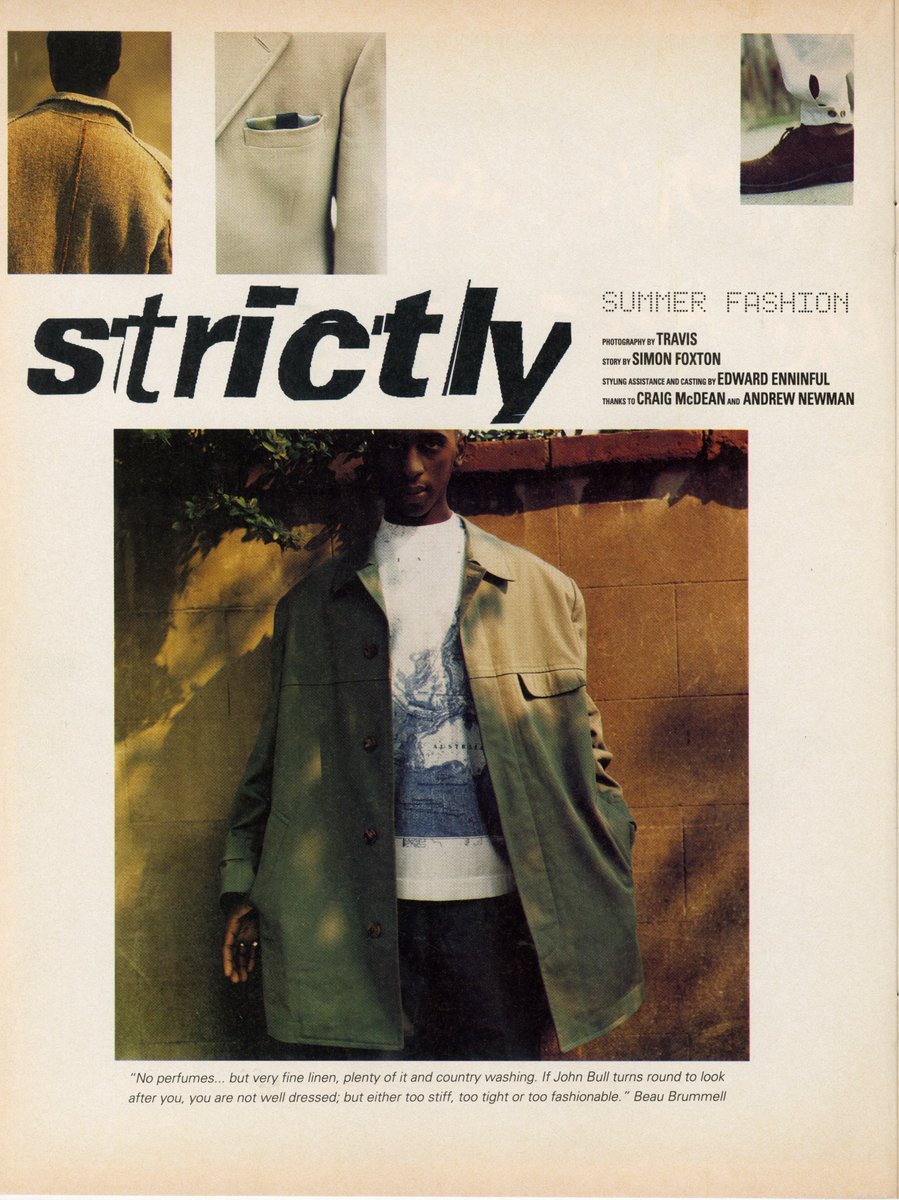 i_D's tweet photo. The 1991 i-D editorial celebrating Black dandy style by Edward Enninful, Simon Foxton and Jason Evans is now being celebrated by the Tate in a new exhibition. https://t.co/EkvwOwVQkA