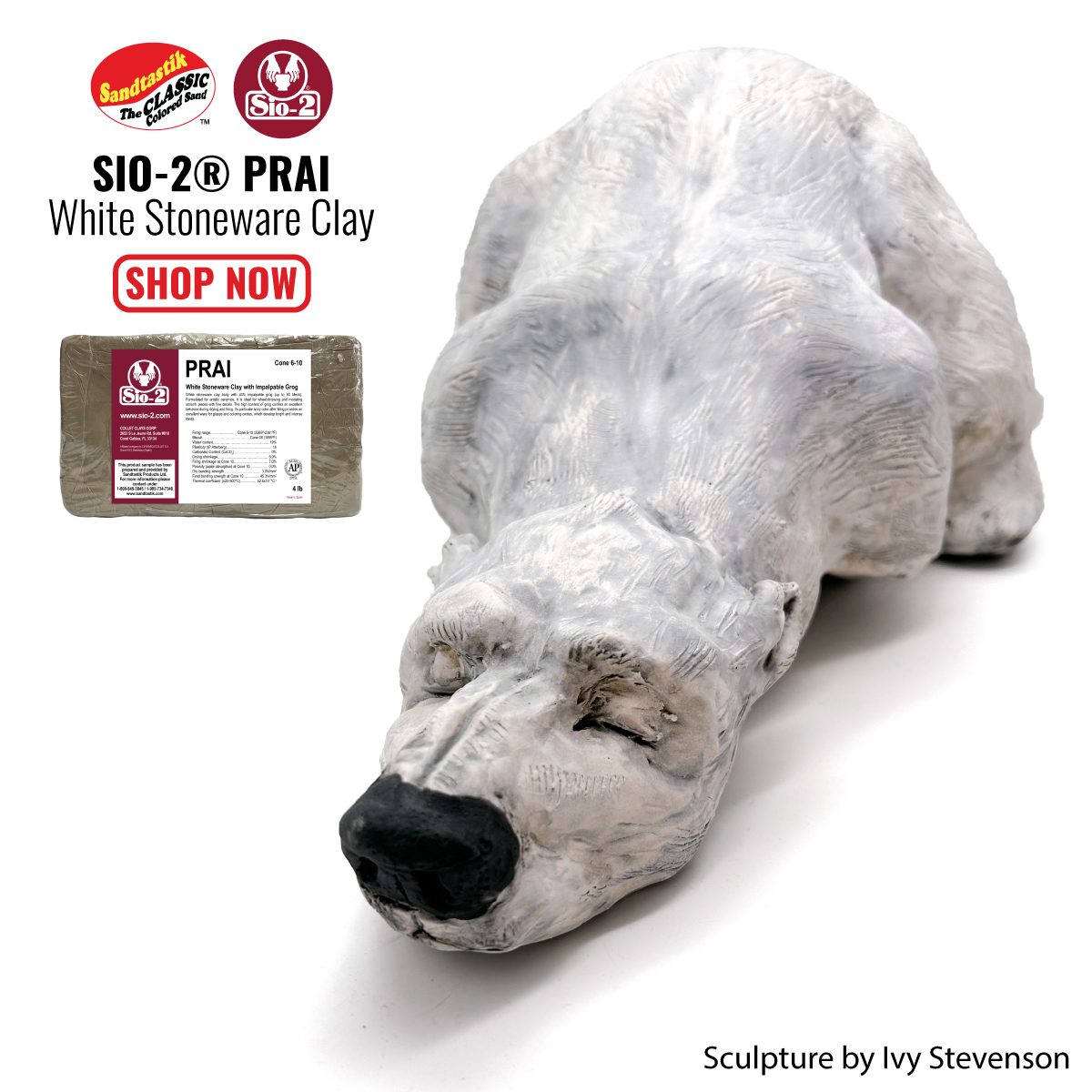 SIO-2® PRAI
White Stoneware Clay
sandtastik.com/kiln-fire-clay…