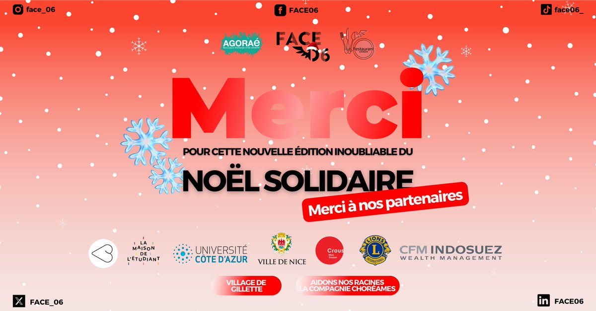 ✨ Un immense merci pour ce Noël Solidaire inoubliable ! 🎄 Grâce à nos partenaires, bénévoles et étudiants, nous avons partagé un moment chaleureux, de solidarité et de fête. ❤️

Rendez-vous en 2025 pour de nouvelles aventures ! 🙏

#NoëlSolidaire #Solidarité #Partenaires