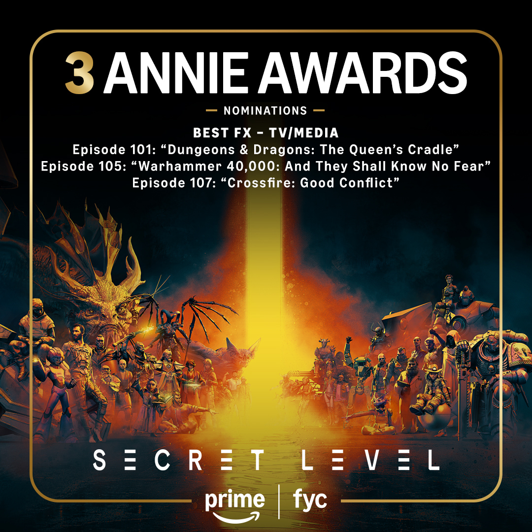 PlatigeImage's tweet photo. Secret Level earned 3 Annie Award nominations for Best FX, including Crossfire's "Good Conflict" by Platige 🤘🎬 Congrats to @TheBlurStudio & UNIT IMAGE! Watch #SecretLevel on Prime Video. #SecretLevelonPrime #Crossfire #AnnieAwards #Platige https://t.co/yseIFaAz9i