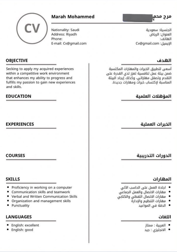 pisusl's tweet photo. سيره ذاتيه احترافيه بنظام ATS 
عربي-انجليزي-مدمج https://t.co/JbVcsdl057