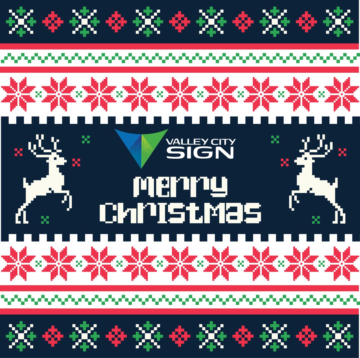 ValleyCitySign's tweet image. Happy holidays &amp;amp; A Very Merry Christmas from everyone here at Valley City Sign! We will be closed for Christmas Eve (12/24) &amp;amp; Christmas Day (12/25) in observance of the holiday. Our shop will be back open on 12/26. We hope that everyone has a fantastic holiday!