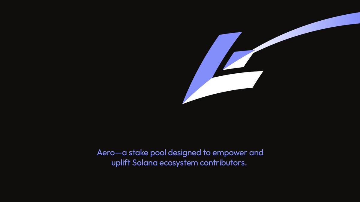 Supporting ecosystem contributors one node at a time. 

If you want to apply for delegation from Aero Pool please fill out the form in the comments 👇...