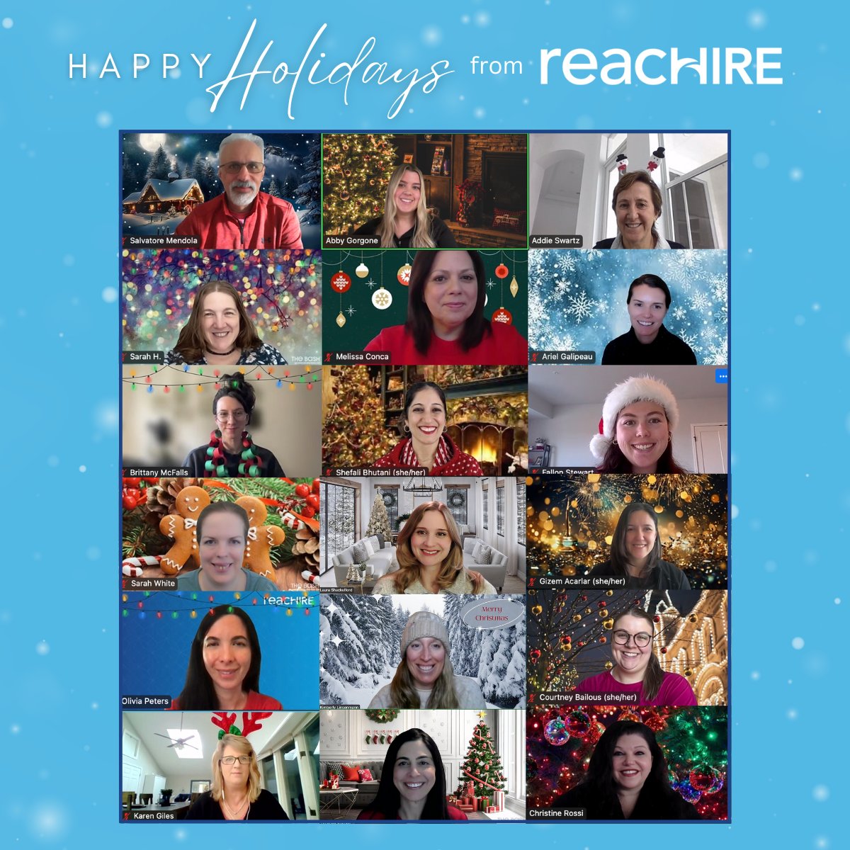 Wishing you all warm holiday wishes this season from the reacHIRE team! Stay safe and spread joy. Happy Holidays! ❄️