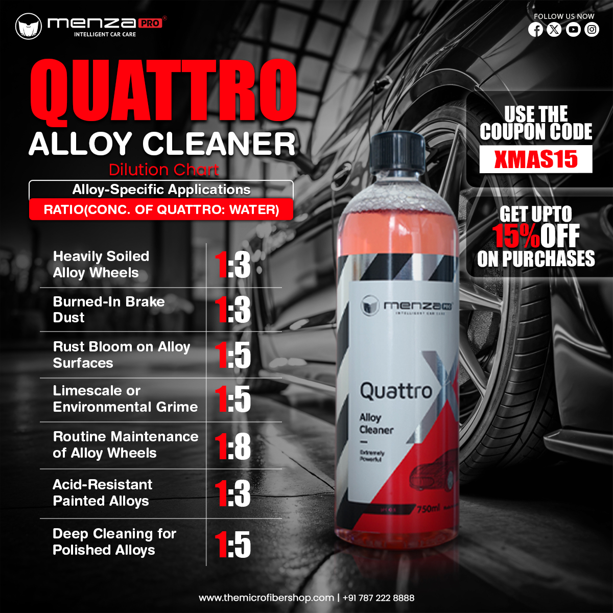 microfiber_shop's tweet photo. More than an alloy cleaner—Quattro Xtreme handles steel, aluminum, truck frames, tiles, and more! A cleaner for every surface.
-
Shop now at: https://t.co/vcZxckkdcs
-
#cleancar #mobilecarwash #MenzaPro #AlloyCare #EffortlessCleaning https://t.co/Yy8CvZXZG9