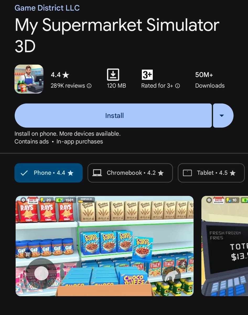 sunpowerceramic's tweet photo. @tanyakanrl Supermarket simulator ajaaa 🤣🤣
Ntar mimin coba bikin yg versi jualan keramik https://t.co/SoARKWrWQ1