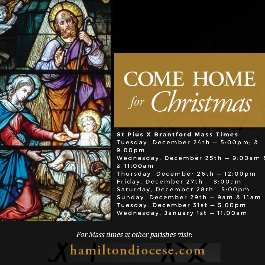 StPiusBrantford's tweet photo. We know that at Christmas our hearts will be full – we want our pews to be full also! Throughout Advent, Parishes across the Diocese are being encouraged to invite all the faithful to Come Home for Christmas. 
#catholiclife https://t.co/y3he4WopdW