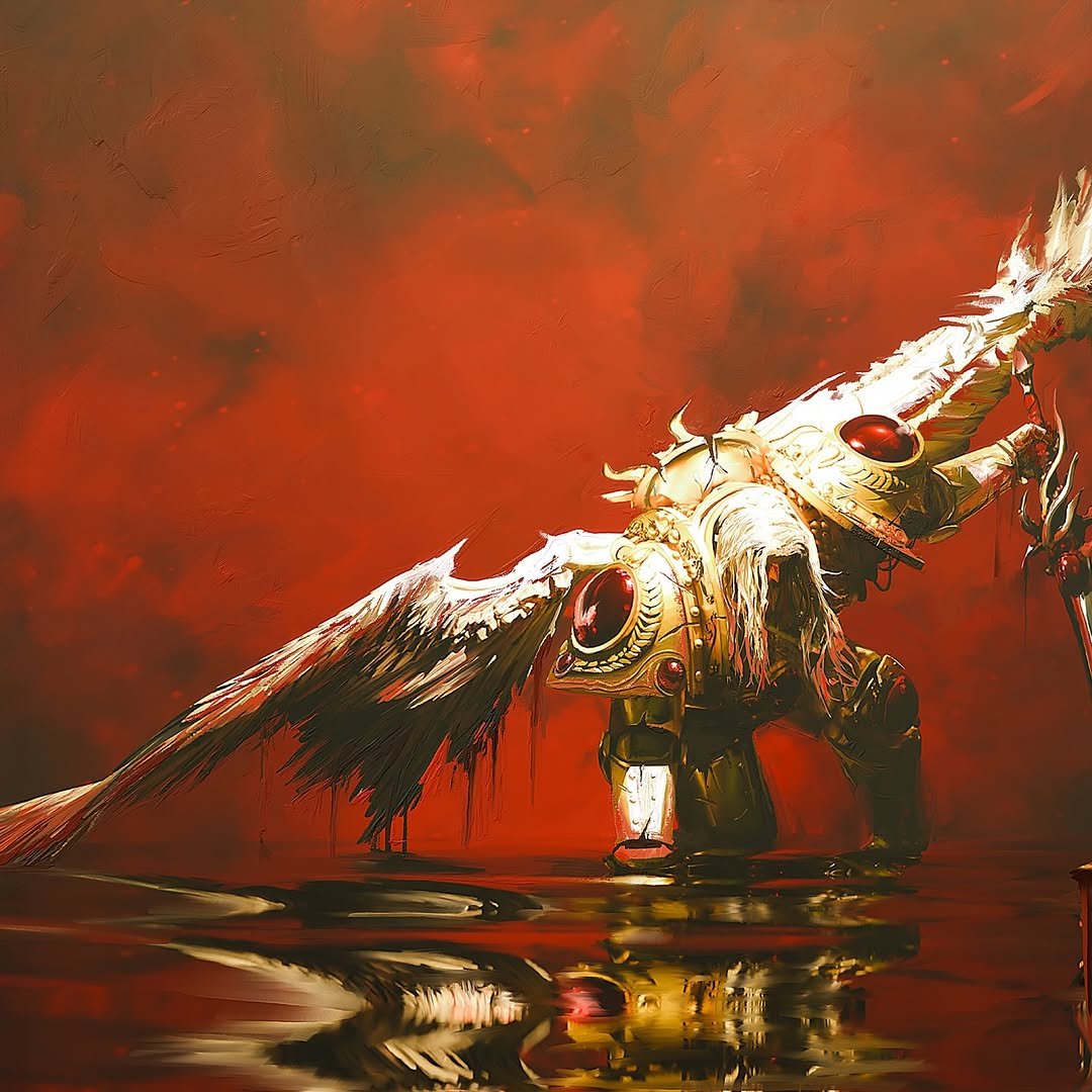 WH40kbestof's tweet photo. Sanguinius by IG: doodlok https://t.co/vBBqbhYVUy