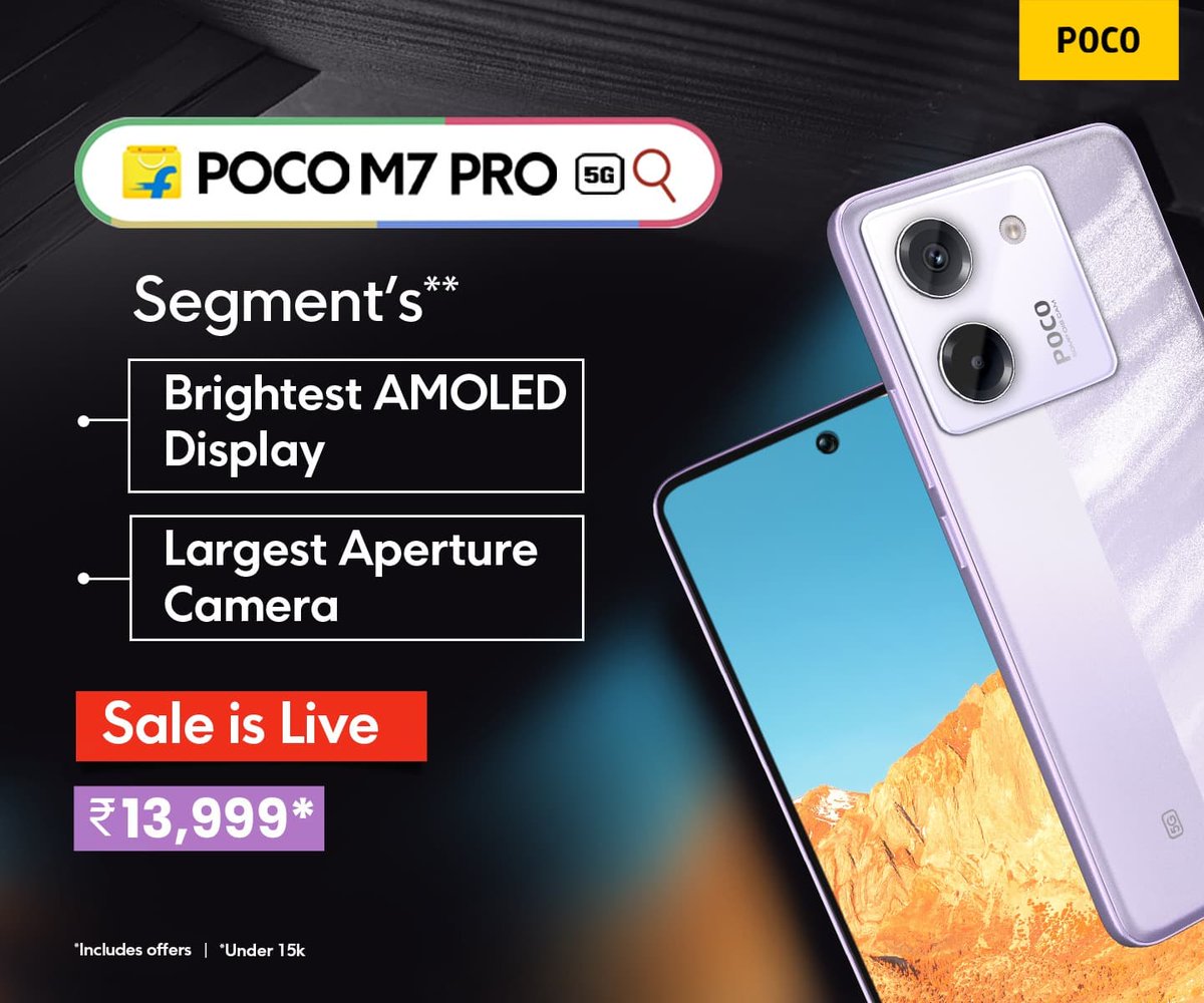 MagicalTechGuru's tweet photo. Life’s #LitAF with the brightest AMOLED Display in the segment starting just Rs 13,999. A Fab Deal 😍 
#POCOC755G &amp; #pocom7pro5g 
@IndiaPOCO @Himanshu_POCO 
@PathToRemember https://t.co/ien2kWsx4I