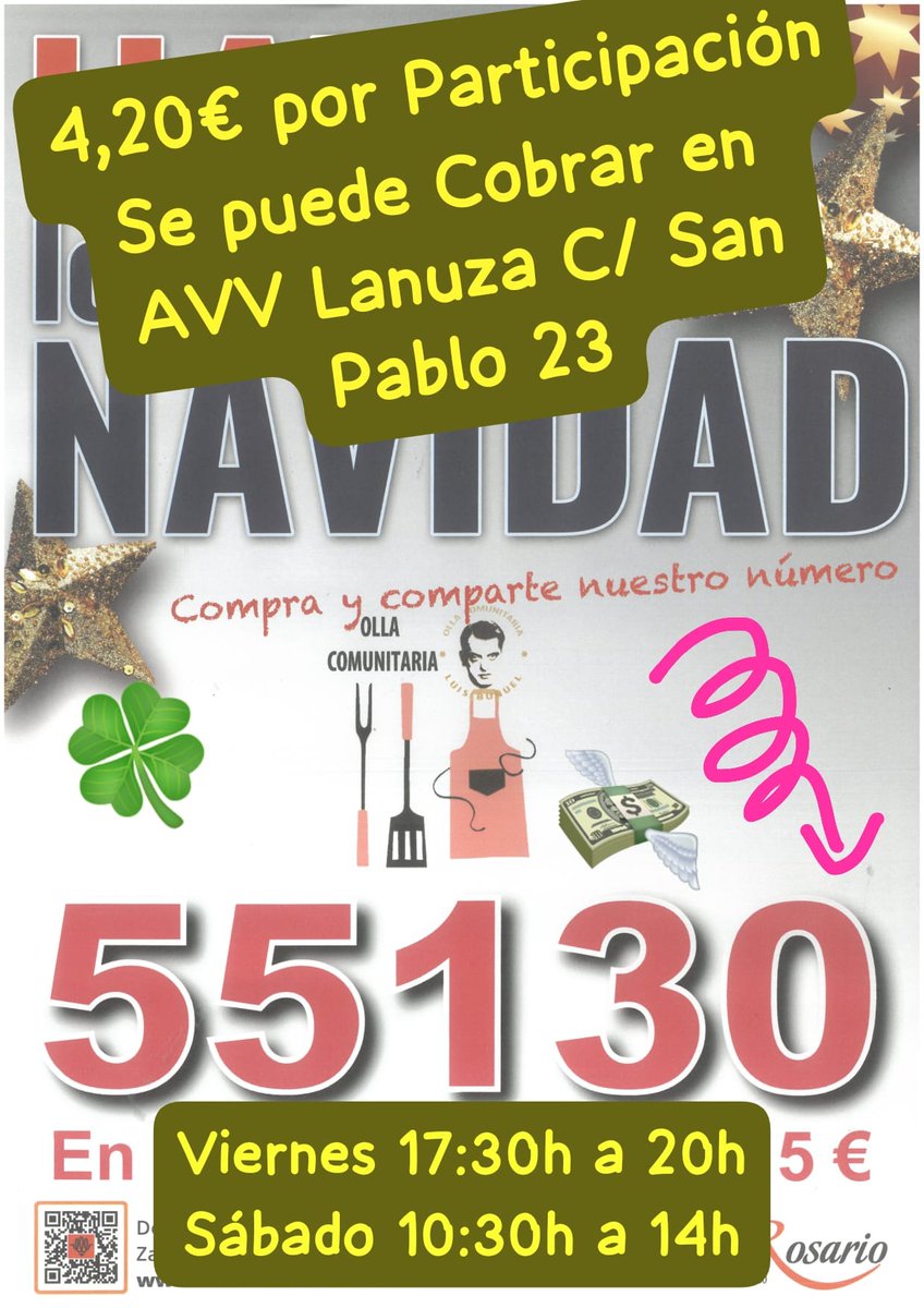 El próximo año sacaremos el Gordo mientras aquí estaremos C/ San Pablo 23 😉