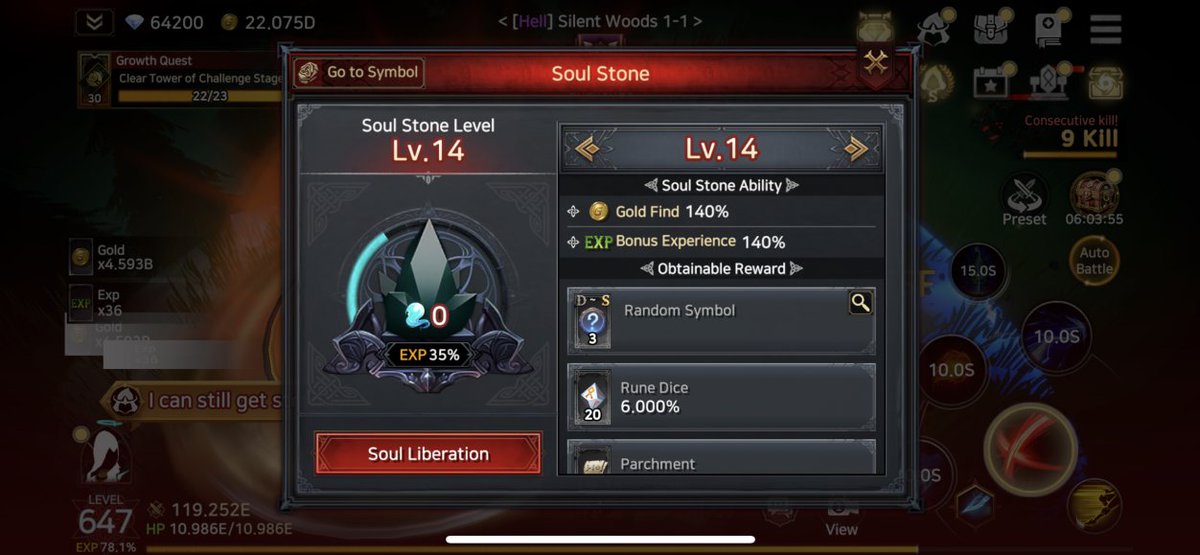_kimchiii's tweet photo. Just finished Soul Master quest.  Ca cope up now going to inferno to hell.

#YGGxImmortalRising   
#YGGGAPS8 
@YieldGuild
 @ImmortalRising2 https://t.co/JoA2MmhLiG