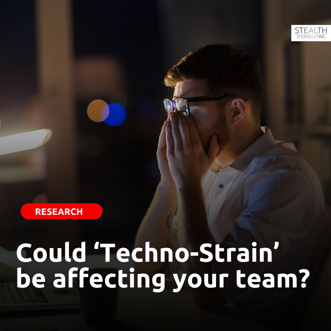 StealthIT's tweet photo. New research shows that 'techno-strain' - the mental and physical burden of constant connectivity, makes it harder for workers to disconnect and maintain a healthy work-life balance.
What are your tips to maintain a healthy balance? ๐ค
#TechnoStrain #Digital #BizHour https://t.co/CBmVKhjetp