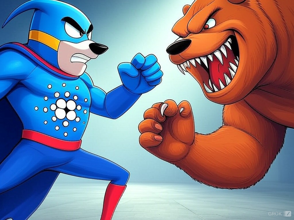 Grok knows about the struggles of Cardano's fight against the bear....