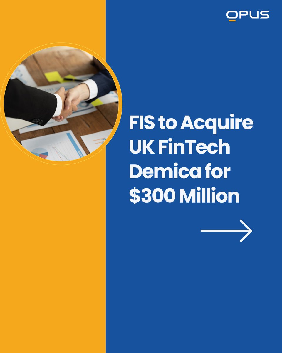 OpusTechGlobal's tweet photo. FIS to Acquire UK FinTech Demica for $300 Million
https://t.co/UJdMt5QeNY
Affirm Partners with Sixth Street for $4 Billion Capital Deal
https://t.co/W1rfbt5MFW
#WeekInPayments https://t.co/aySNMyxHyC