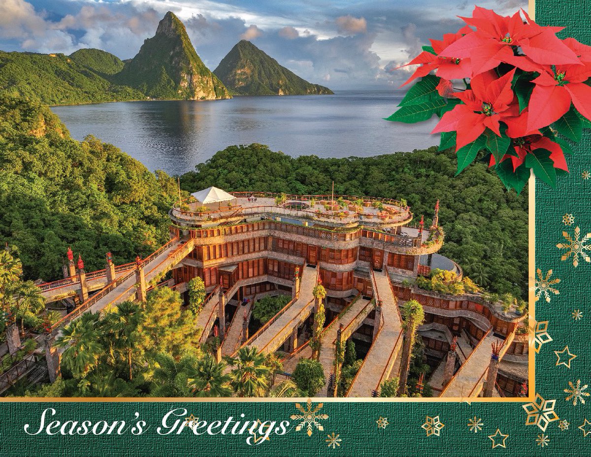 Warm wishes for Happy Holidays from Jade Mountain, Saint Lucia. ✨