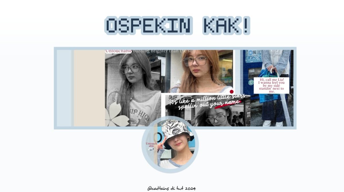 Any interaction are appreciated!

Haloo, aku ada 4 anak baru yang siap untuk di ospek. Mohon bantuan ospeknya yupp🙌 Kalau ada yang kurang aman bisa DM secara baik-baik👍 Boleh saran harga? Sekalian drop foto yang mau jadi kinci!
#zonauang