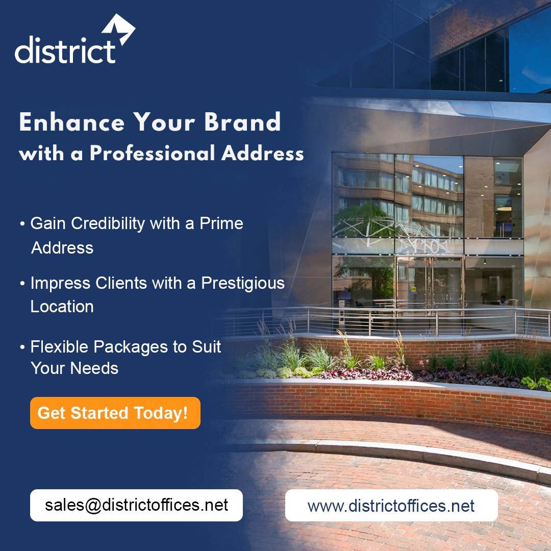 DistrictOffices's tweet image. Need a Professional Address for Your Business? 
 
Stand out with a prestigious business address! Whether you&apos;re a startup or an established business, having a professional address can improve your brand&apos;s credibility. 
#BusinessAddress #ProfessionalImage #FarragutSquare