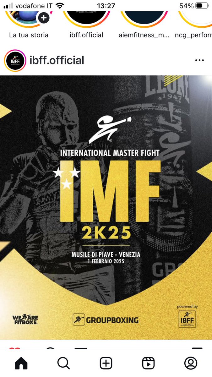 ibffofficial's tweet image. IMF International Master Fight 
La più grande Convention di Fitboxe in 🇮🇹ti aspetta SABATO 01.01.2025 a Musile di Piave (VE)
info : ibff.it
✉️info@ibff.it
PASSION HAS NO LIMITS, JUST  HORIZONS
#Fitboxe #Italy #Sport #Convention #Venice #Fitness #Passion