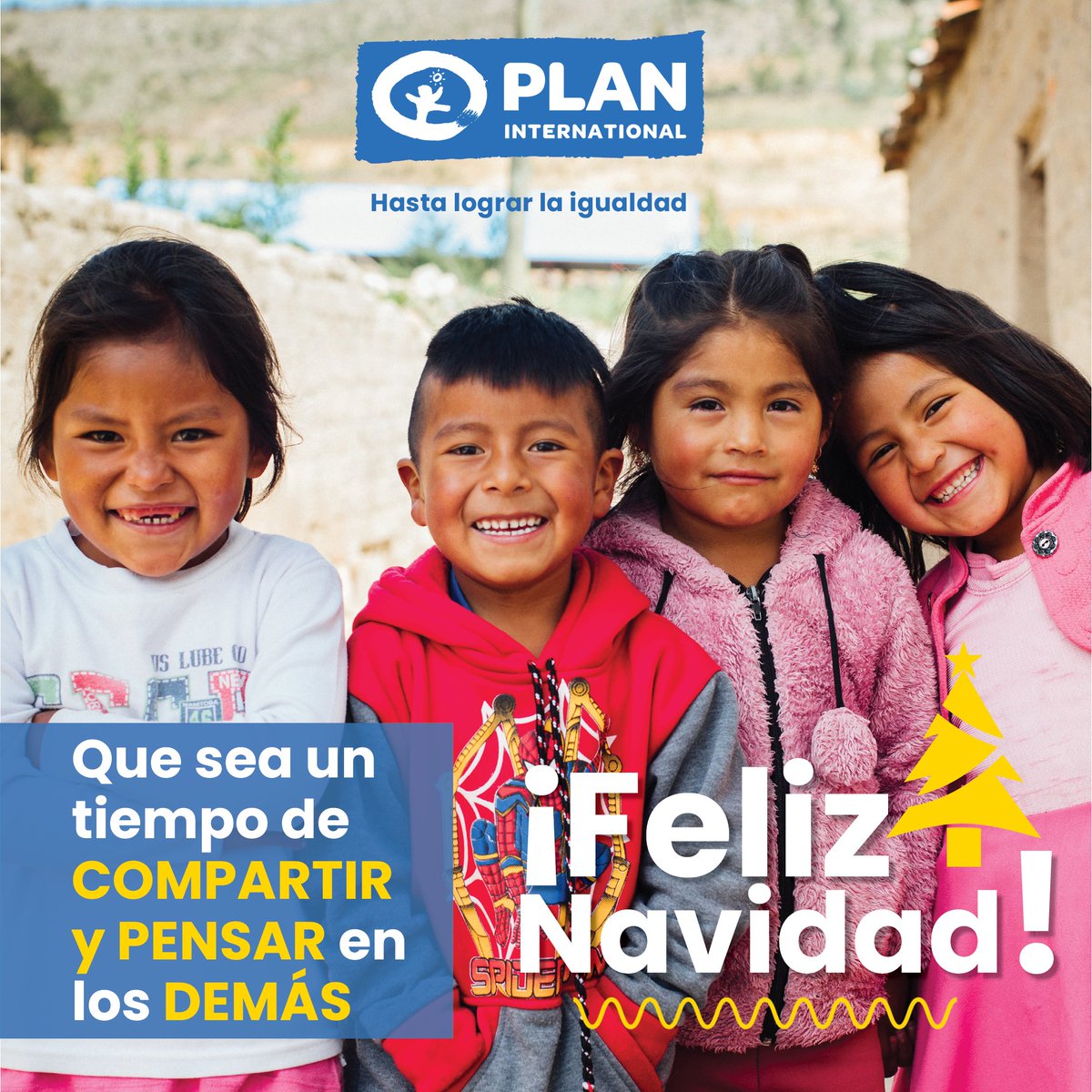 Esta Navidad 2024 queremos que toda niña y niño reciba el amor y el apoyo de todos y todas para que vivan en un mundo justo y sin violencia.
Reflexionemos para que este deseo no sea de un solo momento, sino, permanente. 
#PlanInternacional #Navidad2024