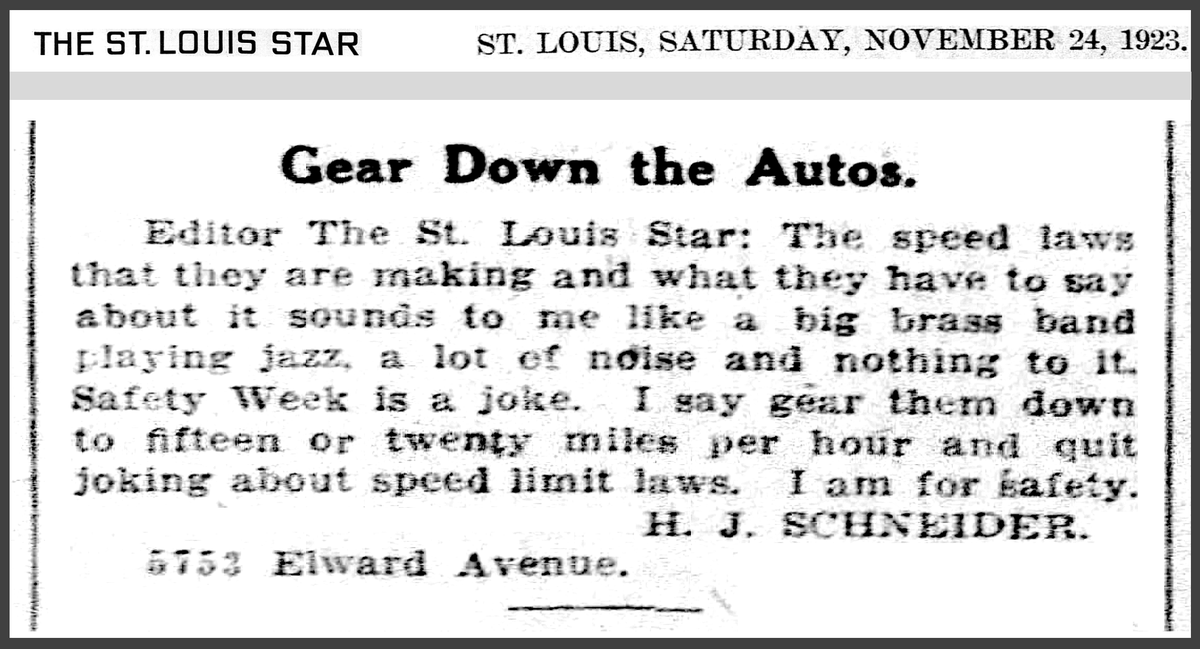 Popular demands such as this one – to “gear them down” (mechanically limit vehicles’ maximum speed) –alarmed insiders in motordom. In response, they organized to shift blame from fast driving to careless walking.