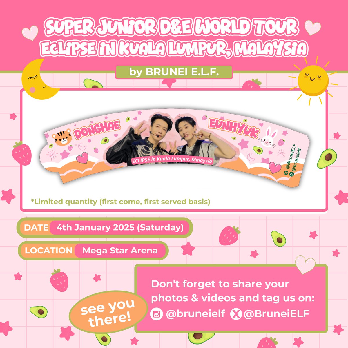 BruneiELF's tweet photo. [FREEBIES] #SuperJuniorDnE 𝐄𝐂𝐋𝐈𝐏𝐒𝐄 𝐢𝐧 𝐊𝐋 cupsleeve 🥤

🗓️ 04.01.2025 (Sat)

📍 Mega Star Arena (specific location &amp; time update on d-day)

see you there, Annies &amp; ELF! 🇲🇾

#ECLIPSEinKL #SUPERJUNIOR_DnE #SuperJuniorDnEinKL #SuperJuniorDnEinMY #ECLIPSE_IN_KL #DnEinKL https://t.co/T80Q9Dqnz2