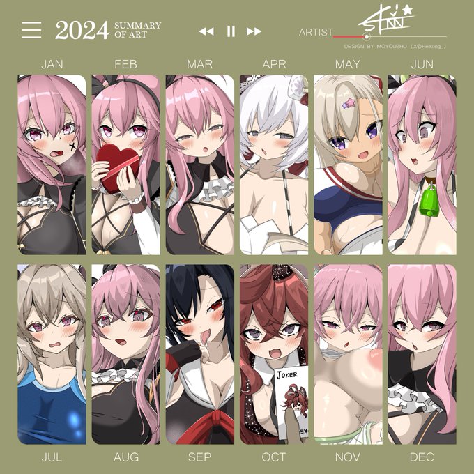 #2024年を振り返る 
1年頑張った!エマちゃんいっぱい描いた! 