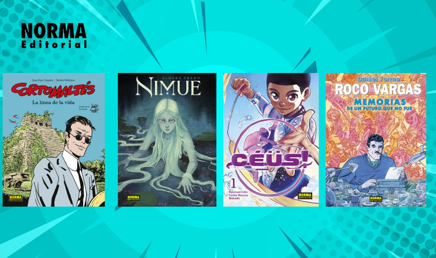 Dvinuesa's tweet photo. 📢 #SORTEO  NAVIDEÑO

4 cómics de @NormaEditorial 

-Cortomaltés
-Nimue
-Ceus
-Roco Vargas

Condiciones:

-Seguir a @Dvinuesa y @EsCineRadio
-Menciona a 2 amigos y @NormaEditorial  
-Comparte

 #sorteo #comic https://t.co/XbvD8ZTW8M