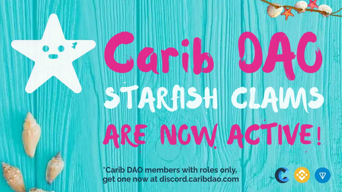 starfishgamebot's tweet photo. 🤩 BREAKING 🤩 

@CaribDAO members can now redeem STARFISH for $CARIB!

💫 Claim your Alpha Test Bonus
💫 Manual claims active to avoid bots
💫 Automated (public) claims coming soon 

Play Now ⭐️👉 https://t.co/FdjV5yfftv

#BuildOnBNB #TON #minigame https://t.co/vG8WDUF7Ye