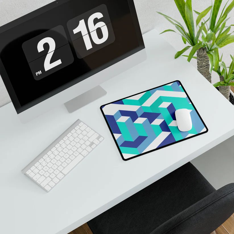 KMDesigns25's tweet photo. Elevate your workspace with new isometric blue desk mat! Perfect blend of style and functionality to keep your desk organize and inspiring. #OfficeStyle #DeskGoals #DesignMat 

Now available for purchase down below 

https://t.co/18hQIrGh4p https://t.co/8hbH3u8VWE
