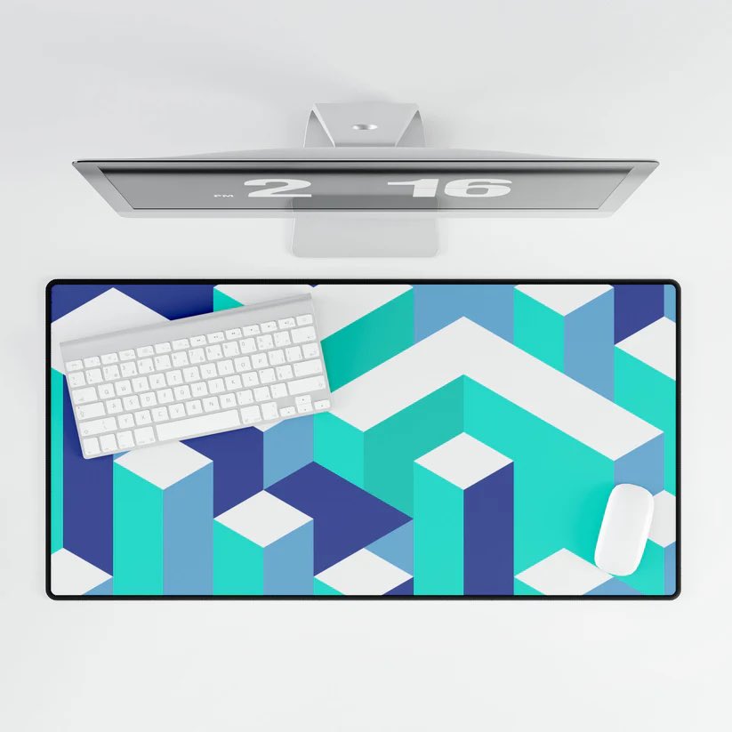 KMDesigns25's tweet photo. Elevate your workspace with new isometric blue desk mat! Perfect blend of style and functionality to keep your desk organize and inspiring. #OfficeStyle #DeskGoals #DesignMat 

Now available for purchase down below 

https://t.co/18hQIrGh4p https://t.co/8hbH3u8VWE