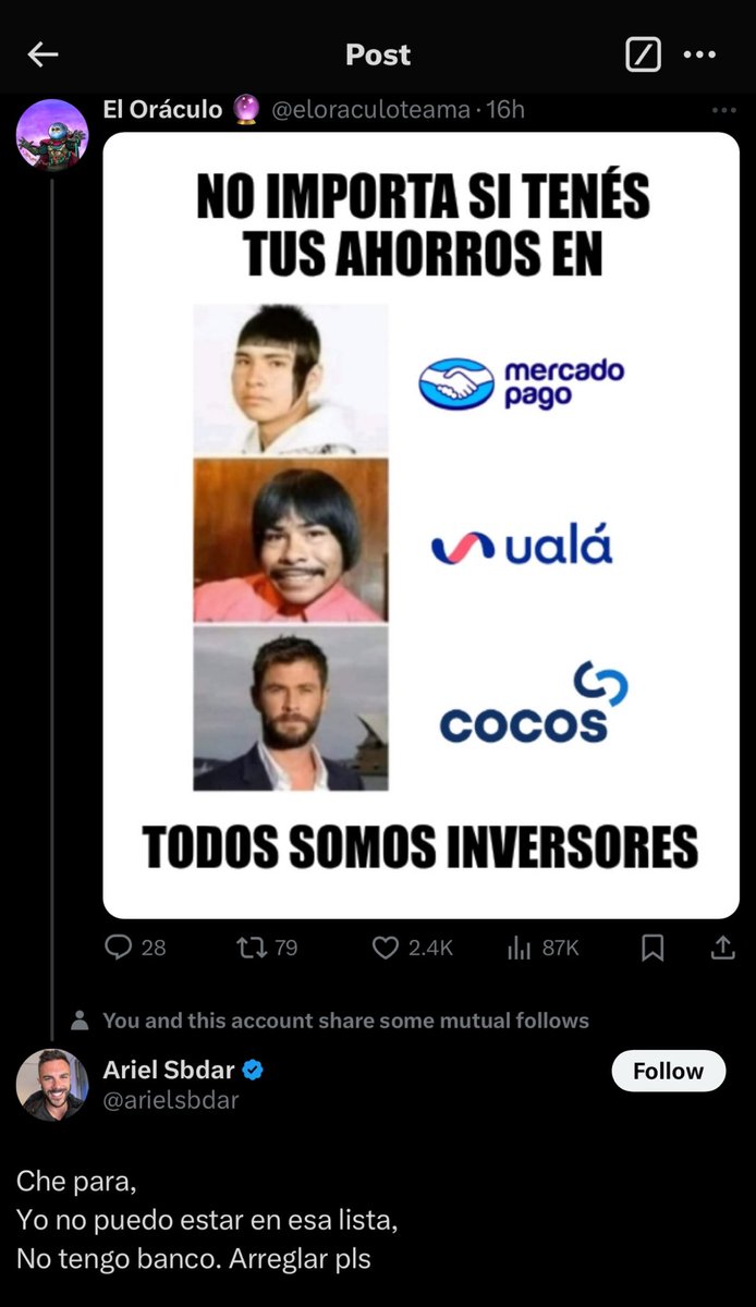 pbarbieri's tweet photo. Producto > memes clasistas pagos https://t.co/eOn1IrzrwX