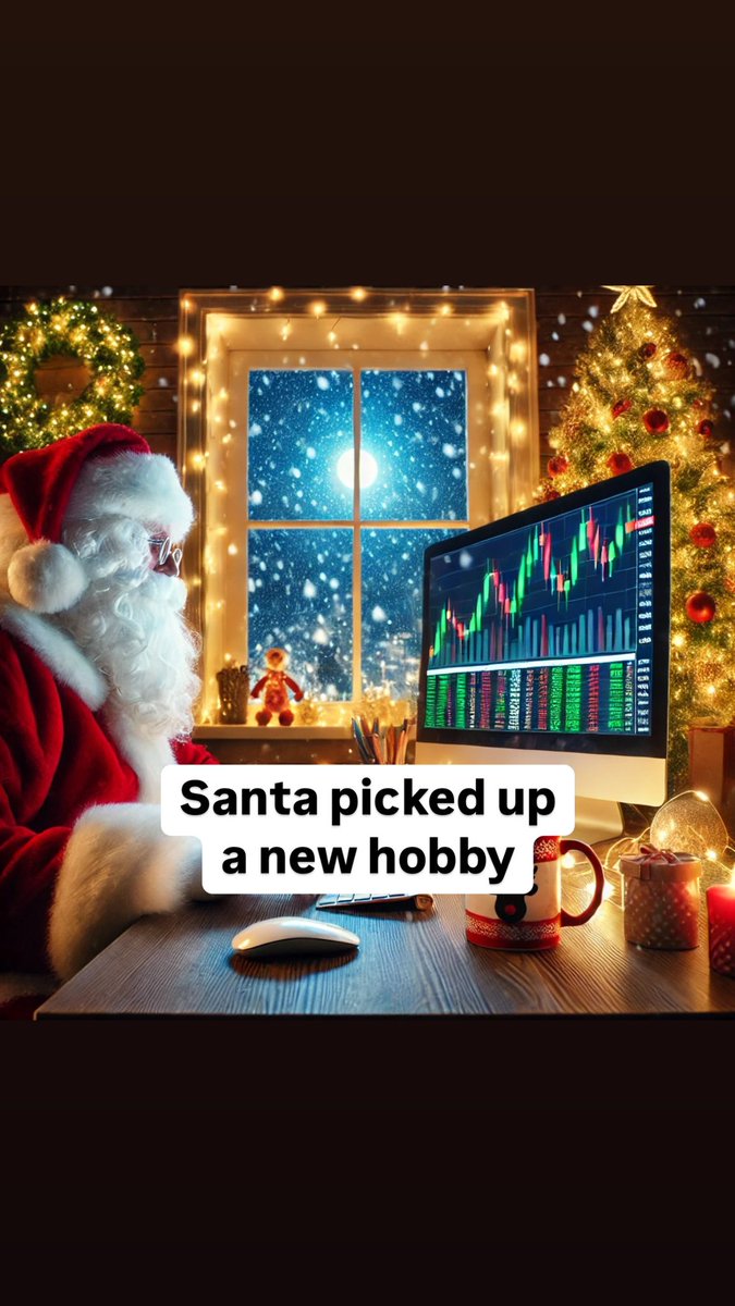 1. Santa decided to raise the budget for Christmas Gift this year. 

So he picked up trading to hopefully make more money.
