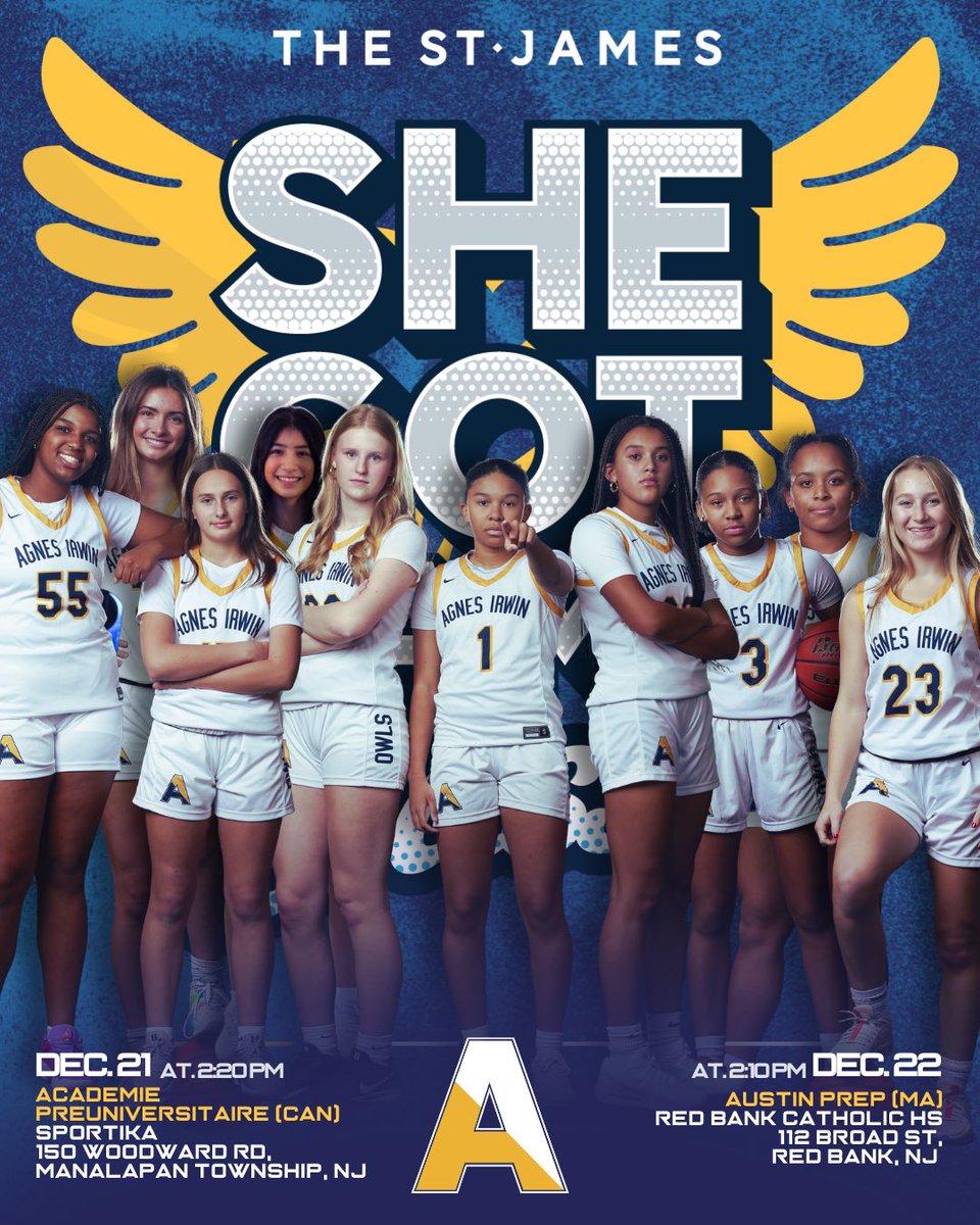 agnesirwinbb's tweet photo. We had an eventful weekend at the Shore Games. We battled hard against Academie Préuniversitaire (CAN) bt fell short, 46-44, w/ Simone Harvey leading all scorers with 20 pts. In our 2nd game, we came back strong, defeating Austin Prep 54-46! Bailey Perkins hd a career-high 23 pts https://t.co/Nq4FObMgYM