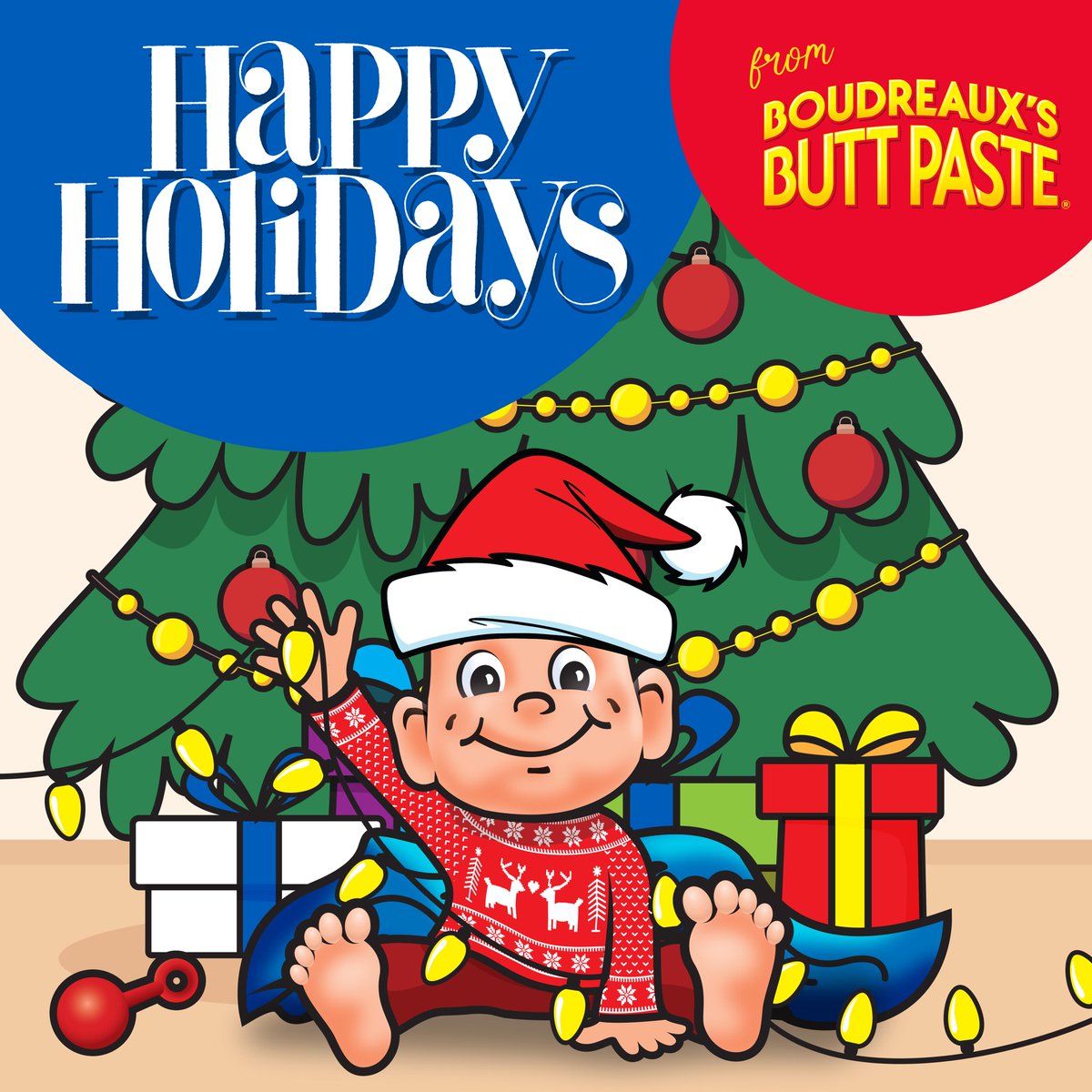 buttpaste's tweet image. Wishing you and your little ones a wonderful holiday season! ✨ May your days be filled with joy, love, and plenty of diaper rash-free moments with Boudreaux&apos;s Butt Paste®! #HappyHolidays #HappyCheeks