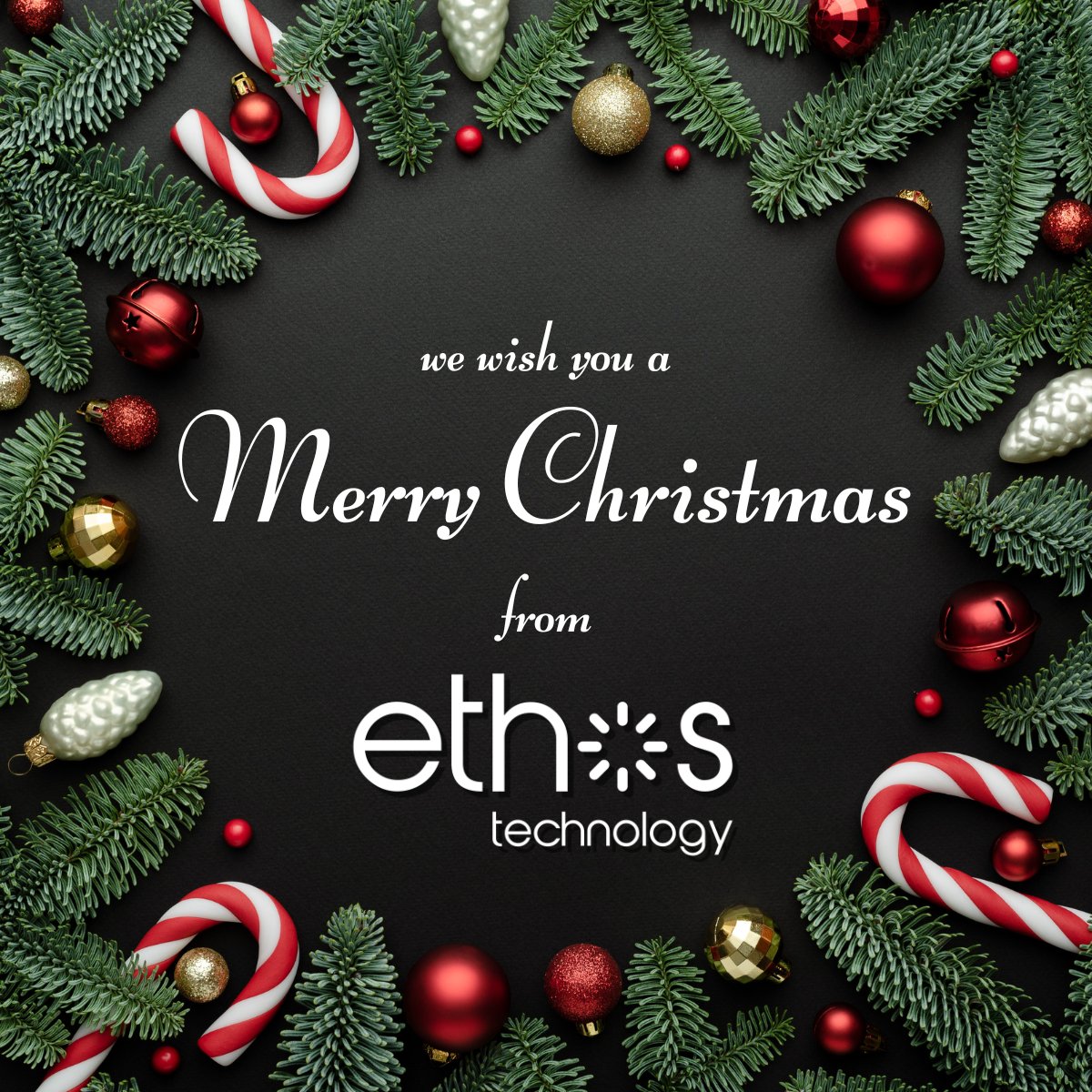ethostechno's tweet image. Wishing a Merry Christmas to all our staff, vendors, partners, and customers from Ethos Technology!

#EthosTechnology #SeasonsGreetings #Christmas #Festive