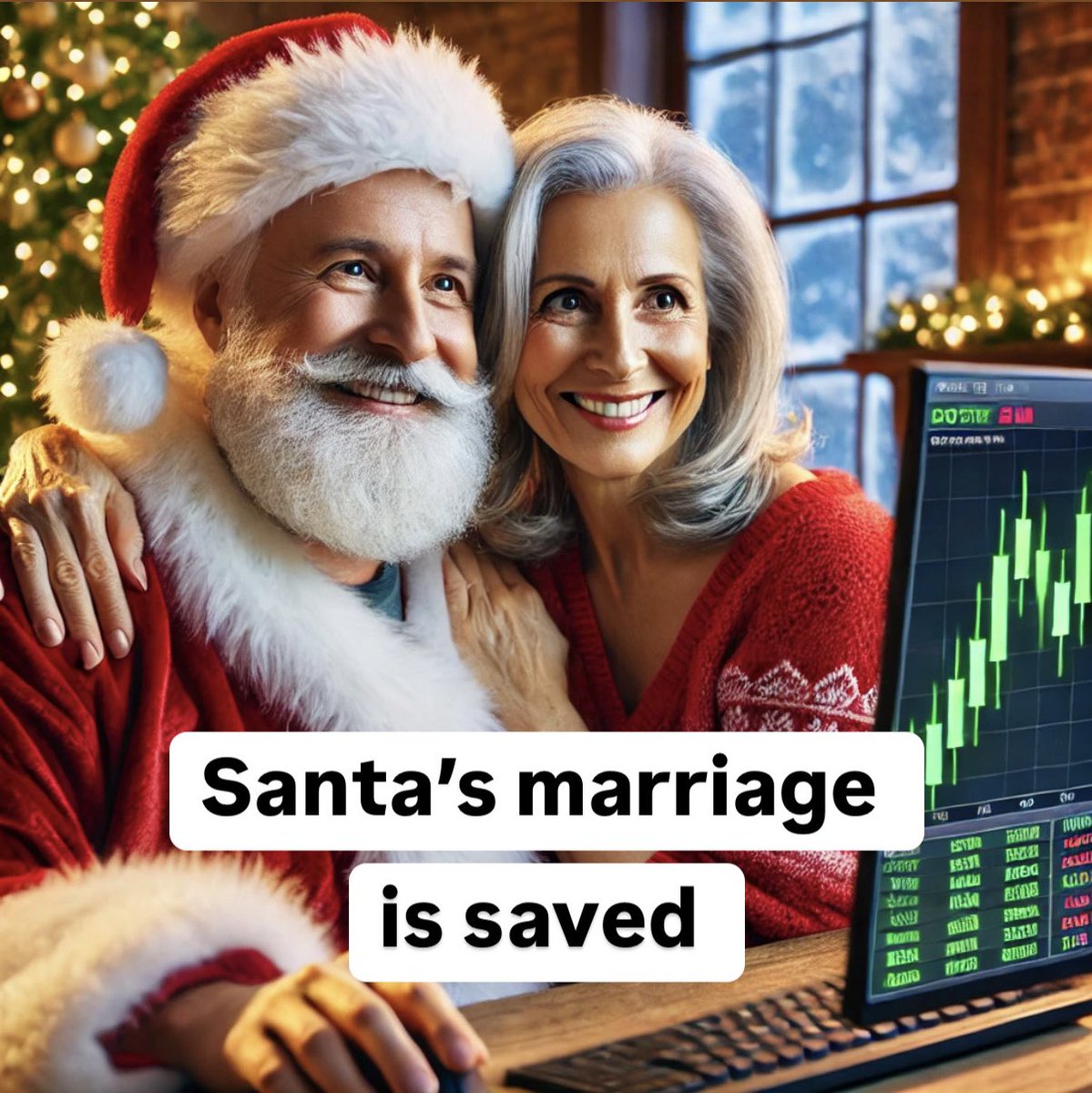 7. Santa’s wife was pleased. 

Their marriage is now saved.