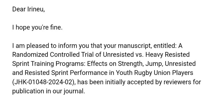 Santiago Zabaloy (@santizabaloy) on Twitter photo 🆕️📋accepted in <a href="/jhkawf/">Journal of Human Kinetics</a> 🔝RCT analyzing effects of RST (50% BM) vs URS on: unresisted + resisted vel, 1RM Sq, PF iso, max force NHE & CMJ. More details 🔜🇵🇹🇧🇷🇦🇷🇮🇪 special thanks to <a href="/IrineuLoturco/">Irineu Loturco PhD</a> <a href="/NAR_SP/">NAR</a> 🆕️📋accepted in <a href="/jhkawf/">Journal of Human Kinetics</a> 🔝RCT analyzing effects of RST (50% BM) vs URS on: unresisted + resisted vel, 1RM Sq, PF iso, max force NHE & CMJ. More details 🔜🇵🇹🇧🇷🇦🇷🇮🇪 special thanks to <a href="/IrineuLoturco/">Irineu Loturco PhD</a> <a href="/NAR_SP/">NAR</a>