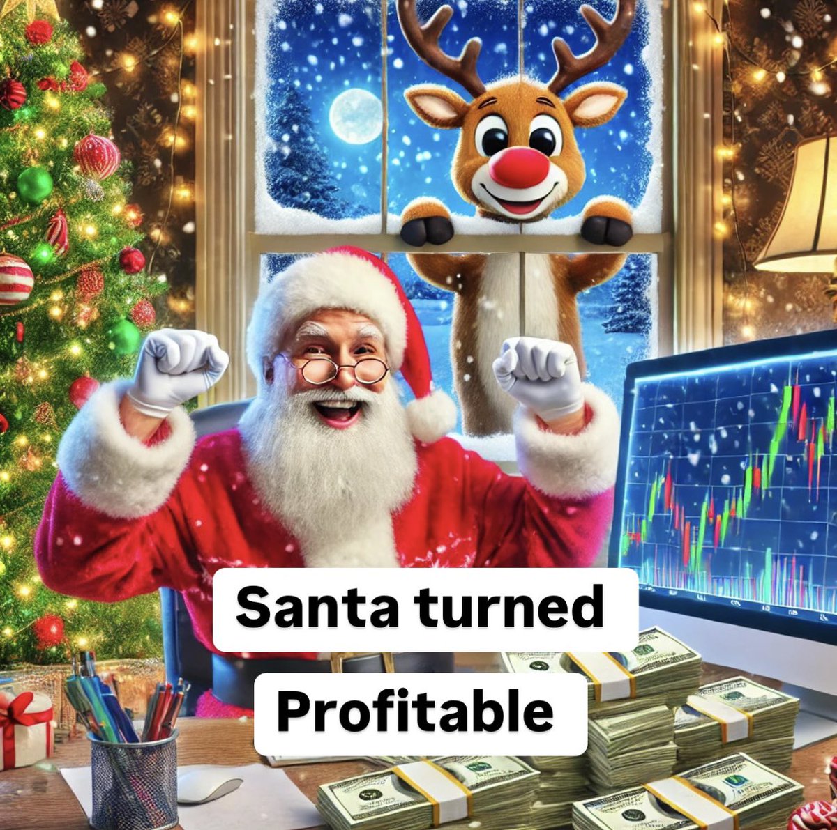 6. Things turned around instantly. Santa immediately made a killing in the markets.
