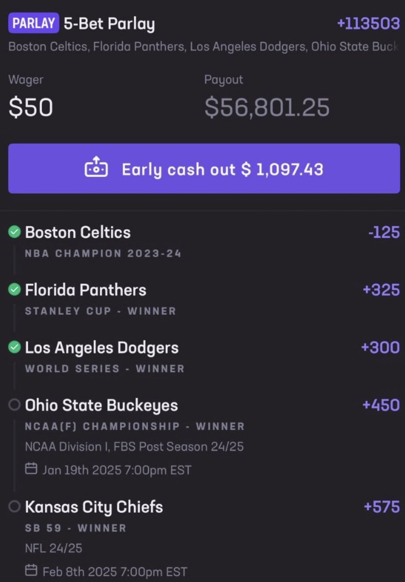 AndySlater's tweet photo. One of my followers wants to know if he should cash out now, let it ride, or wait to see if @HardRockBet steps up the offer. https://t.co/4zl8f0B0Oy