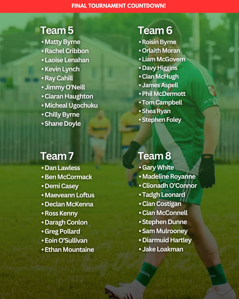 SashGAA's tweet photo. The 8 teams are picked and ready to go for the Niall McDonnell 7aside memorial cup on Stephens day. The competition will be starting just after 10am and hopefully finished up by half 12 with a trophy presentation to the winning team to follow. 
https://t.co/oZj5ldLMzc https://t.co/lX4xAzXKR7