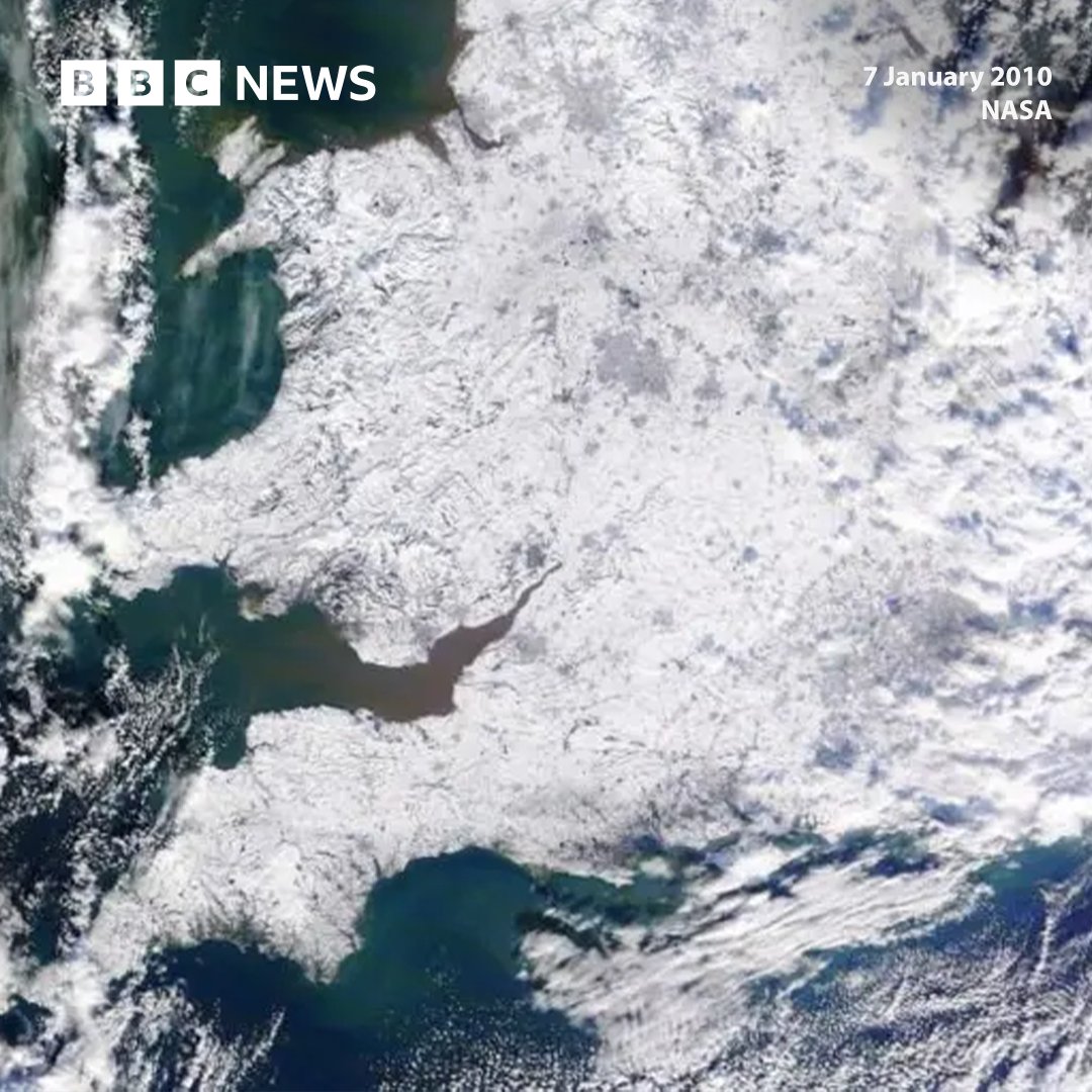 It won't be a white Christmas this year, but take a look at this stunning satellite image from 2010 - the last time it happened across the West Country.

So how is it looking for 2024? ➡️ bbc.in/49SUAzn