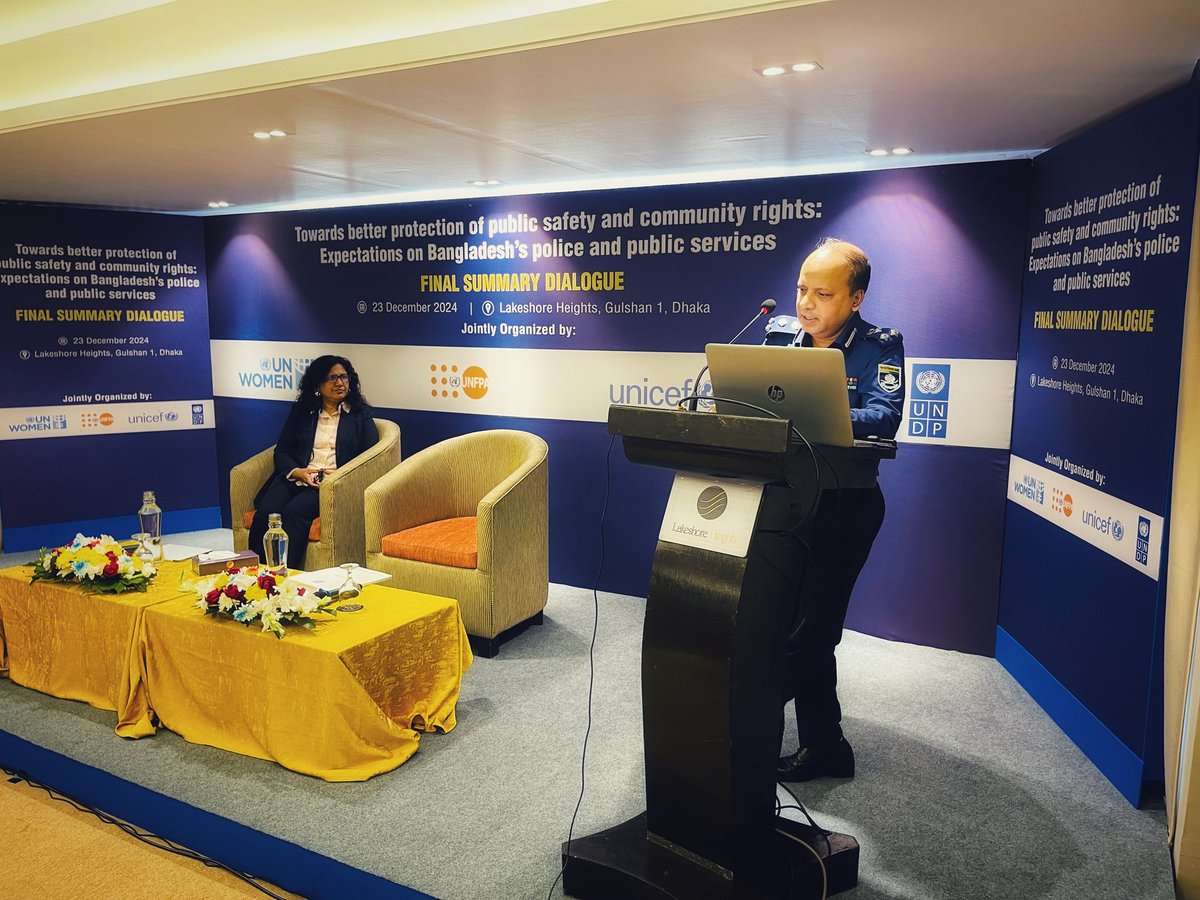 UNDP_BD's tweet image. "Every crisis is an opportunity to reimagine &amp;amp; rebuild trust. True reform prioritises service over control"- DIG Quazi Zia Uddin at the national dialogue on public safety &amp;amp; community rights, co-hosted by @UNDP, @unwomenasia, @UNICEFBD &amp;amp; @UNFPABangladesh. Read more:…