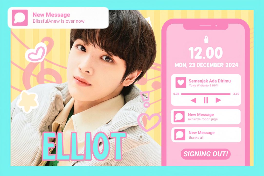 ⠀
ⓘ NOTIFICATIONS.⠀

The journey of discovering the serenity of a new love has over. I, Elliot, have finally fulfilled my duty to paint days at Blissful Anew with the brushstrokes of amour. Until our paths entwine again, farewell, my forever sincere love.
⠀