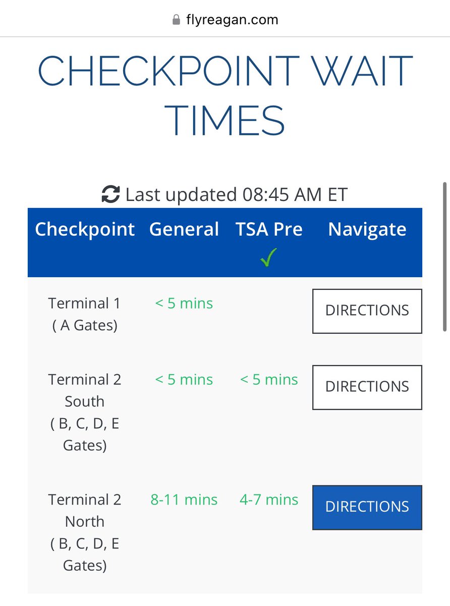 GWeinschenk's tweet photo. @Joy7News How are the lines looking now? DCA website seems to indicate lines are moving quick https://t.co/1DOhHZE7RI