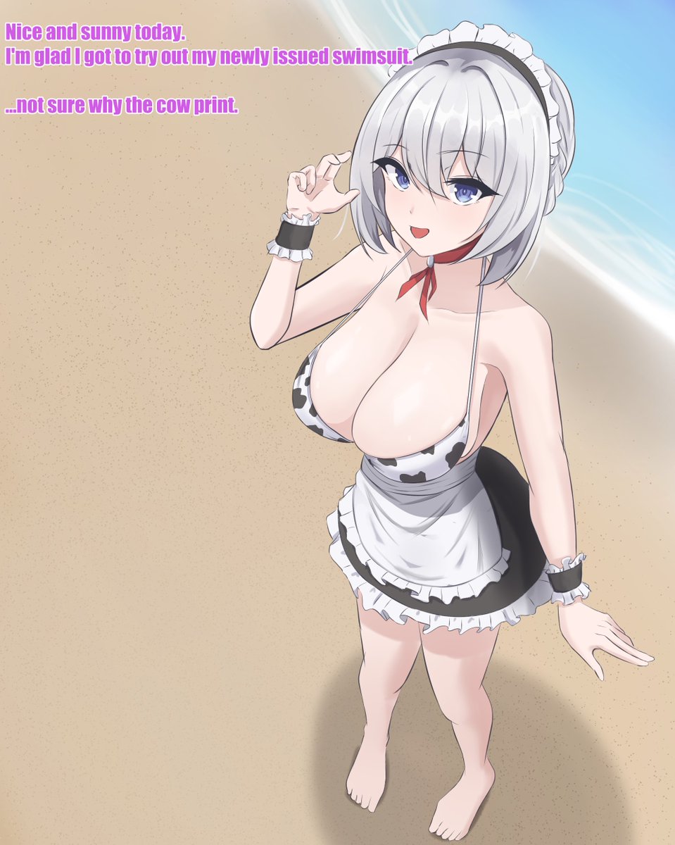 水着メイドの膨乳
#skbe 