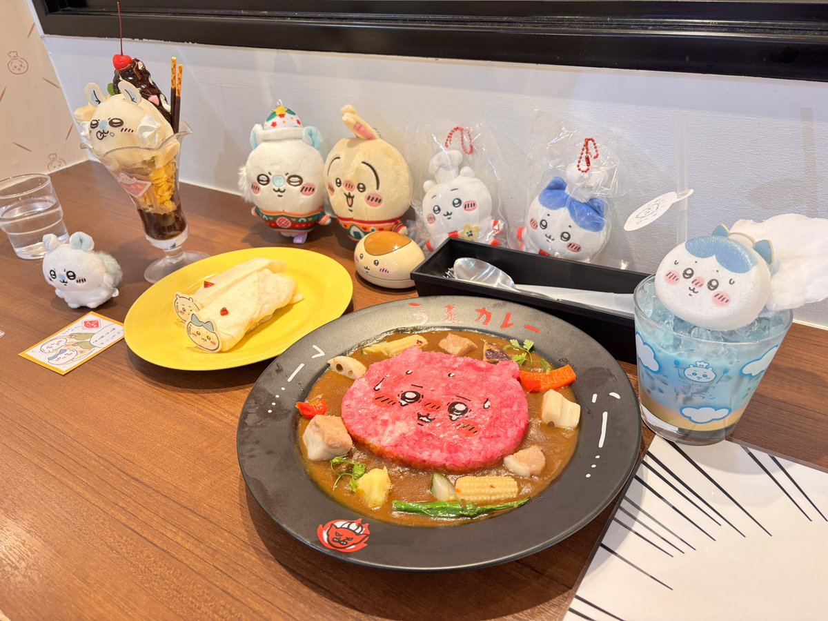 _supoware_'s tweet photo. ２回目のちいかわレストラン🍽️✨
るんちゃんお声がけありがとう〜🫶
UFOキャッチャーめっちゃ取れて楽しかった🤣
今度からUFOキャッチャーやるときはひょうたんを持参します笑 https://t.co/BAletRuaV5